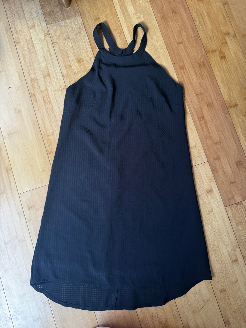 Black Lace-Trim Dress small